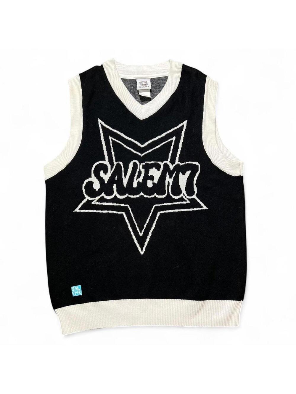 Salem7 Black & White Sweater Vest